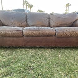 Brown Leather Couch