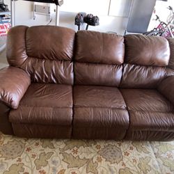 Leather Reclining Sofa