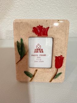 Vintage Mini Floral Picture Frame Tulip Design Home Decor