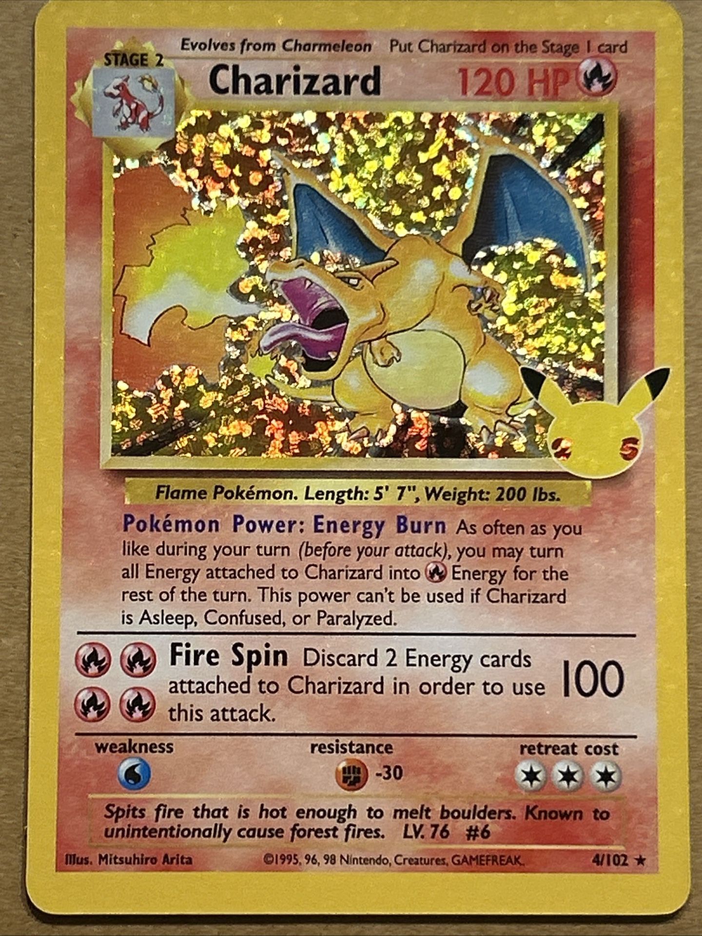 Charizard Celebrations Pokemon Card