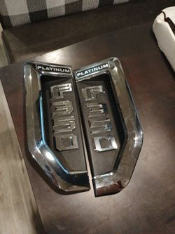 2017-2022 Ford F350 Super Duty Platinum Fender Emblem Left and Right