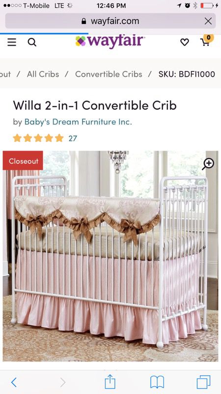 Willa 2 In 1 Convertible Crib By Baby S Dream Furniture Inc New