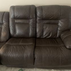 Leather Couch And Recliner