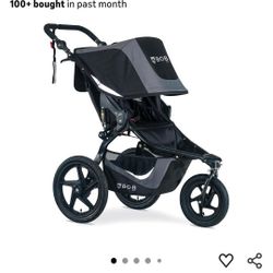 BOB Gear Revolution Flex 3.0 Jogging Stroller (Graphite Black) + BOB Handlebar Console