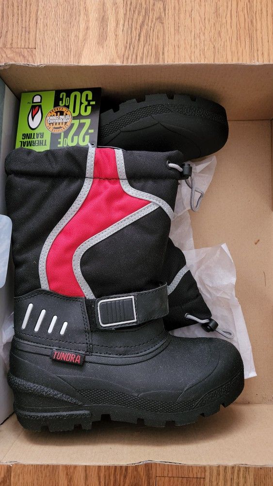 New Tundra Kids Boys Girls Snow Boots Youth Size 2