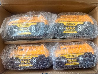 4-Pack 20V MAX 8.0Ah Lithium Ion Batteries for DeWalt Batteries