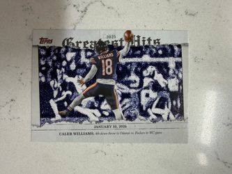 2026 Topps Football Caleb Williams 2025 Greatest Hits #25GH-CW Bears