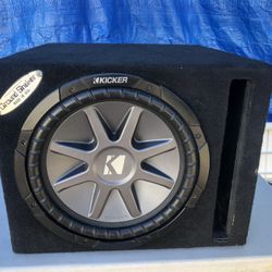 12 inch kicker CVR dual coil subwoofer with ground shakerPorted Box