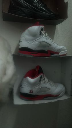 Red fire Jordan 5s