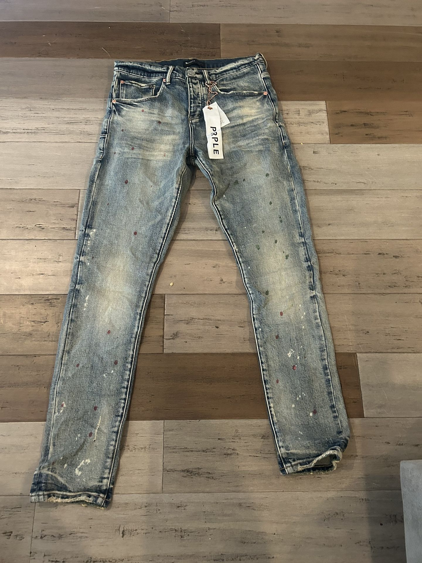 デニム・ジーパン PURPLE BRAND P002 Vintage Spotted Indigo Purple Brand Spotted Indigo Mens Jeans Sz 32 Style NO. P002