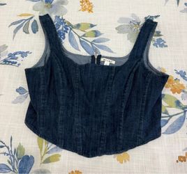Miami Denim Corset Crop Top