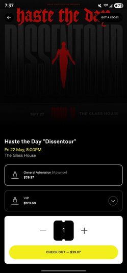 Haste The Day Ticket