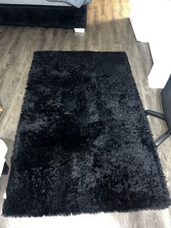 Black Shag Area Rug