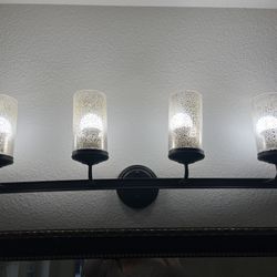 SET OF 2 MODERN 4-LIGHT FIXTURES - 34” LENGTH (Like NEW!)