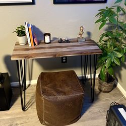 Small Wooden Desk Teak (stained)
