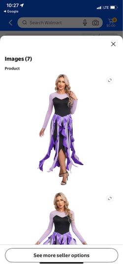 Ursula Disney costume little mermaid Purple and Black Ballroom Dance Dress