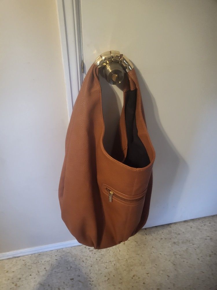 Xlg Hobo Bag Cognac Color 