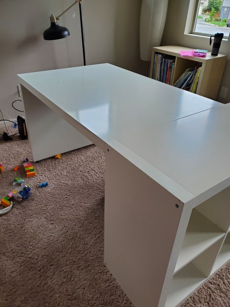 Ikea expedit desk and shelf for Sale in Maple Valley, WA OfferUp
