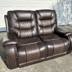 Leather Love Seat