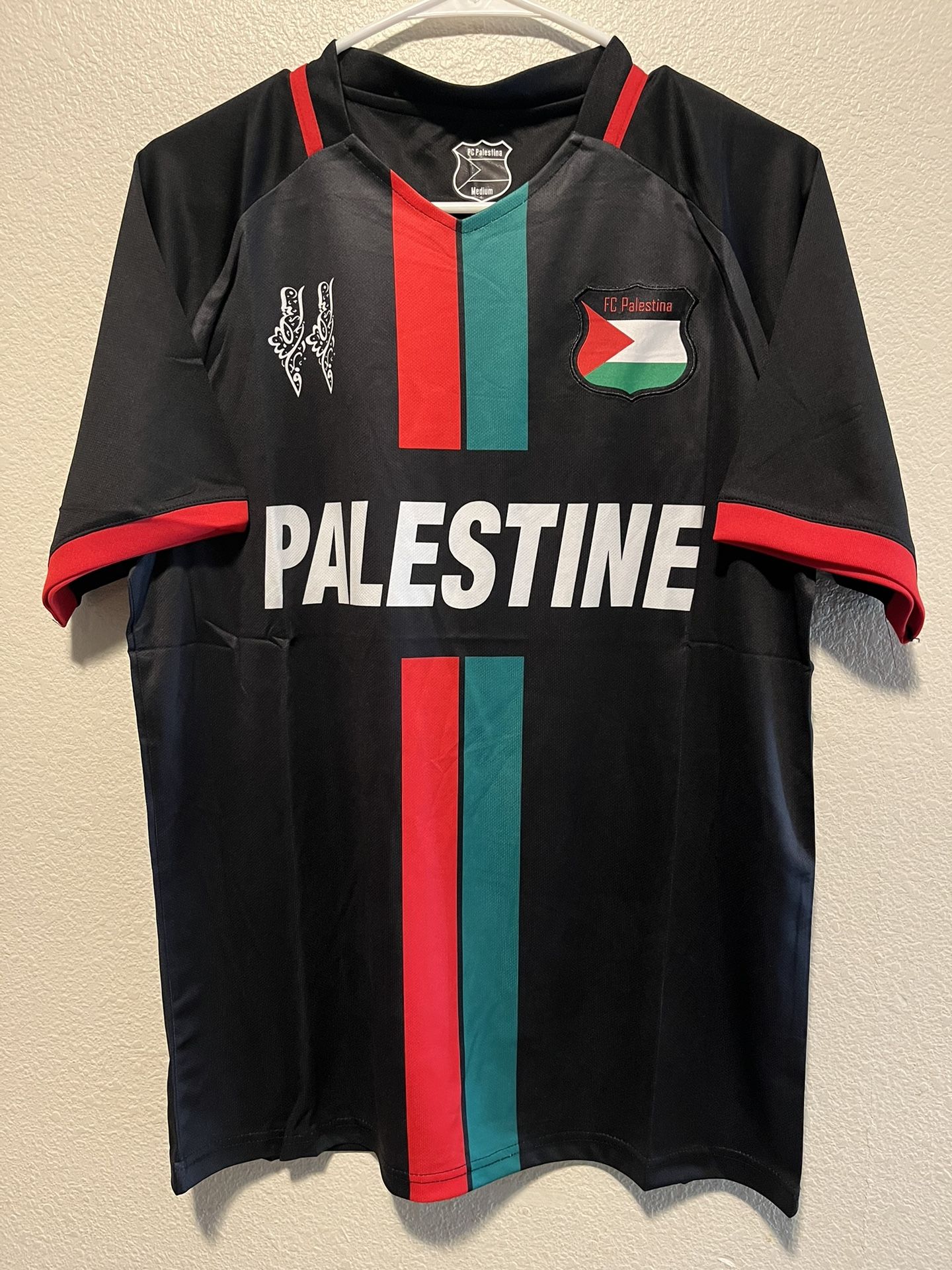 Palestine Jersey For Men Black Size Medium