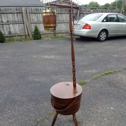 Antique Whiskey Barrel Lamp Original