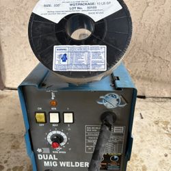 Chicago Electric Dual MIG Welder, SKU# 94164. One New spool of wire ands one barely used spool on the welder