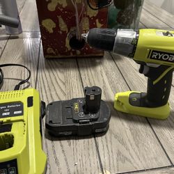 Ryobi Drill, Battery And Charger