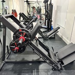 Titan Fitness Plate-Loaded Leg Press Hack Square Machine Combo
