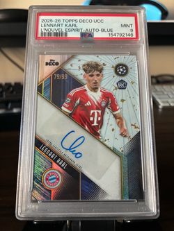 Lennart Karl 2025-26 Topps Deco UCC Auto RC PSA 9