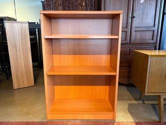 Warm Wood Finish 2-Shelf Adjustable Bookcase