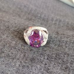 14k Silver ring size 8 for women 