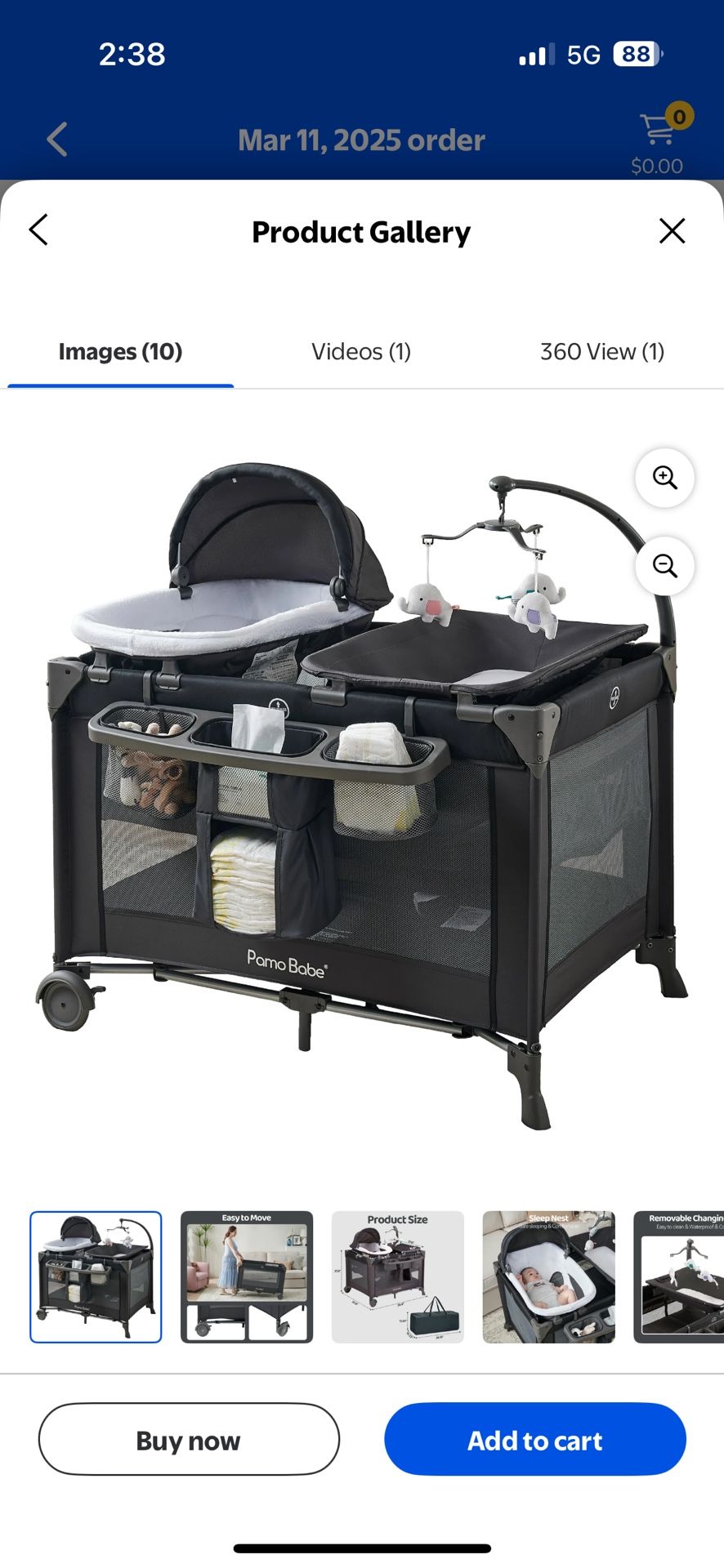 Portable Crib, Play Pen, Bassinet, Changing Table 