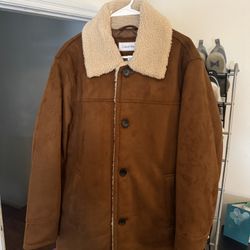 Calvin Klein Trench Coat w/ Fur Lining 