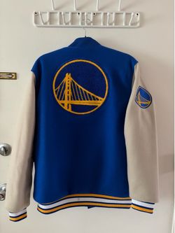 Limited edition NBA Golden State Warriors College Bomber Wool Fleece Jacket