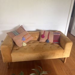 Bench/ Loveseat  Mustard Color 