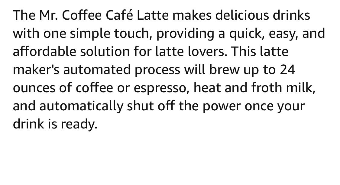 Mr. Coffee - Cafe Latte espresso latte machine for Sale in Macomb, MI -  OfferUp