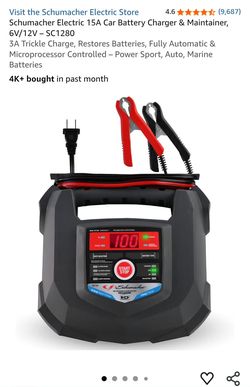 Schumacher 15A Car Battery Charger & Maintainer