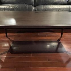 Dark Brown Wood Coffee & End Tables Set