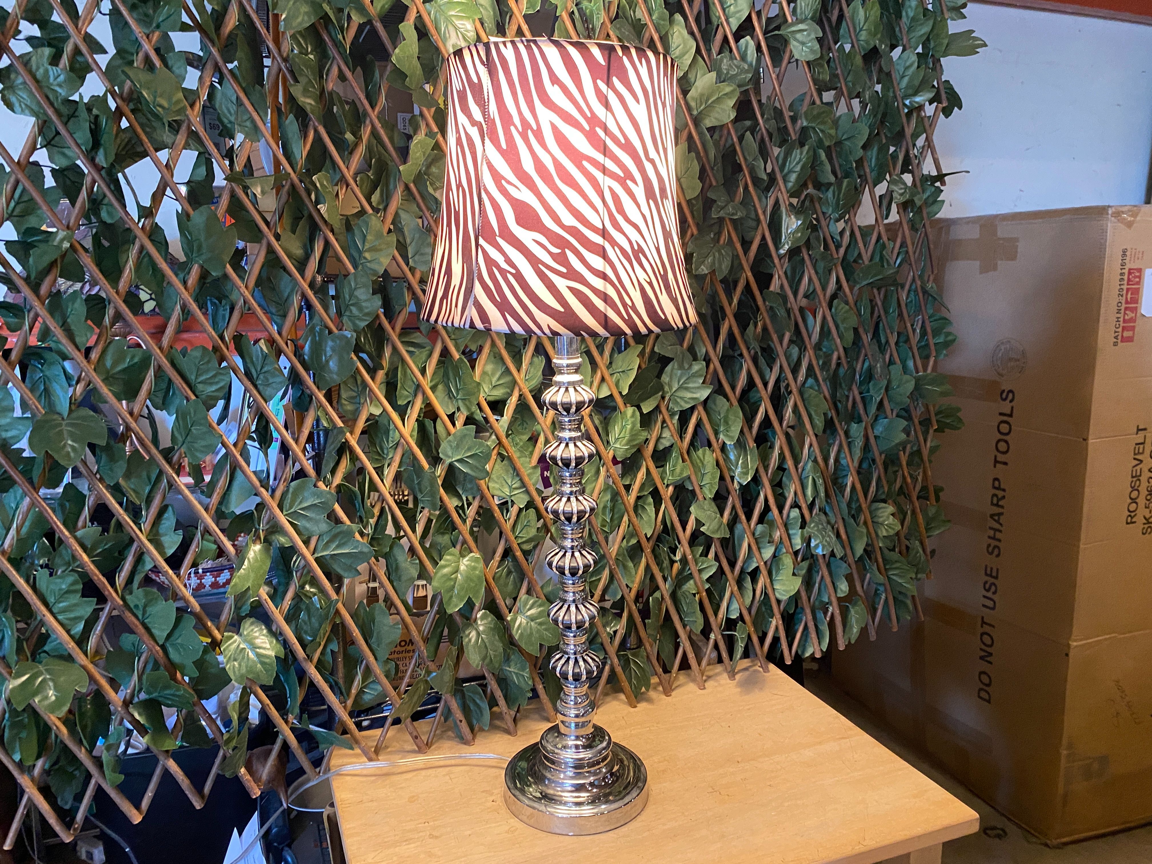 Funky Zebra Shade Table Lamp