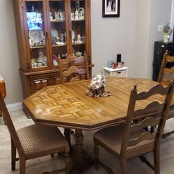 Dining Room Table And Hutch 