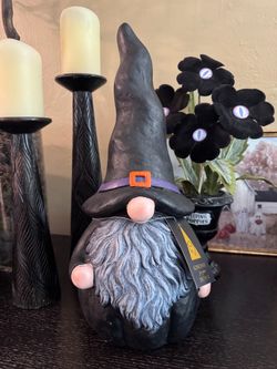 Halloween Witch Gnome Figurine 19” Tall