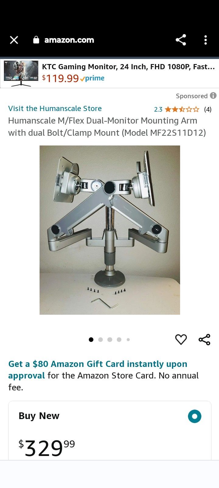 Dual Monitor Adjust Stable Bracket