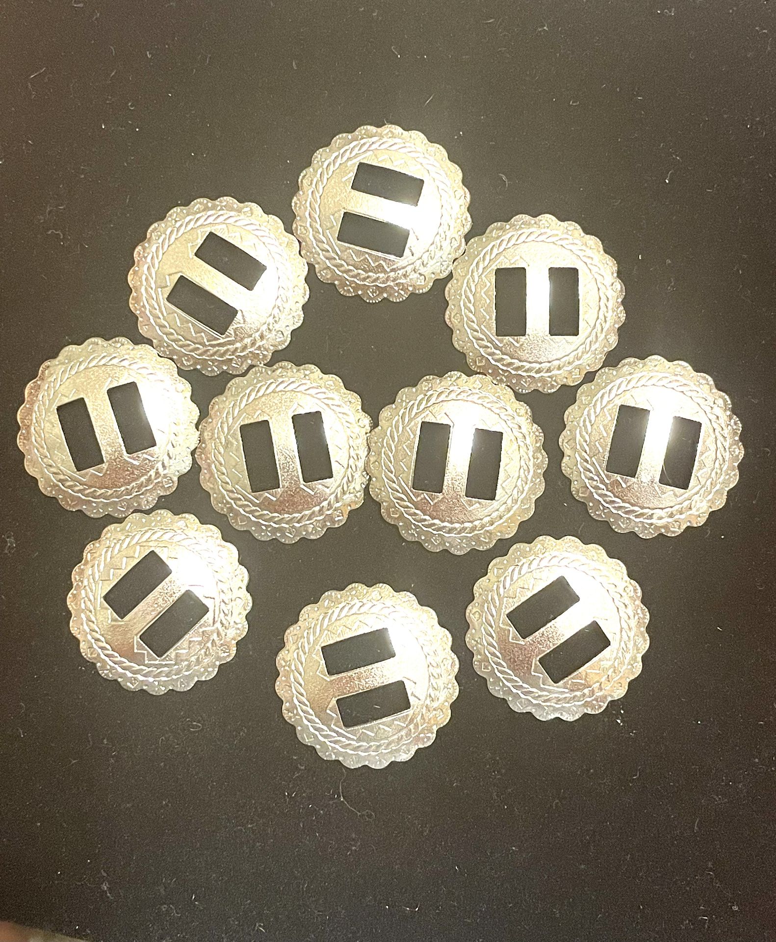 Lot Of 10 Western Concho Rosettes