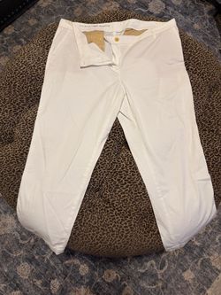 Talbots White Relaxed Chino Pants Size 18WP