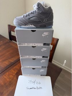 Jordan 5 “wolf grey” Grade School 4.5, 5, 5.5