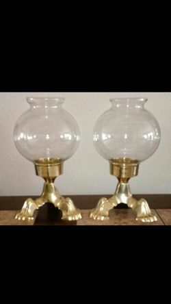 Brass candle holders
