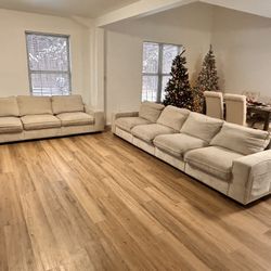 Large Ivory Sofa Set 