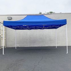 New in box $145 Heavy-Duty 10x15 FT Outdoor Ez Pop Up Canopy Party Tent Instant Shades w/ Carry Bag (White, Blue)