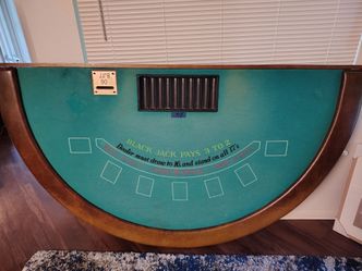 Vintage Solid Wood Blackjack Table Set