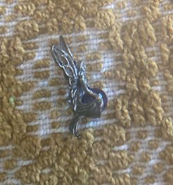 Sterling silver Fairy Pendant with Amethyst Cabochon